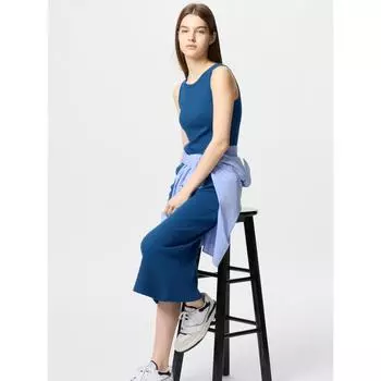 Uniqlo Платье-бюстгальтер в рубчик в японском стиле 09 BLACK/XS