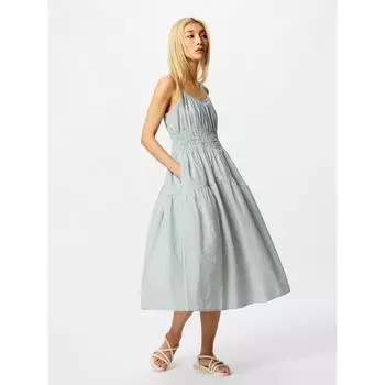 Uniqlo Платье-комбинация из льна, полосатый узор C