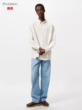 Uniqlo Прямые джинсы удлиненные 63 BLUE/27