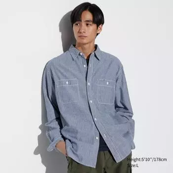 UNIQLO Рабочая рубашка из орехового дерева (длинный рукав)