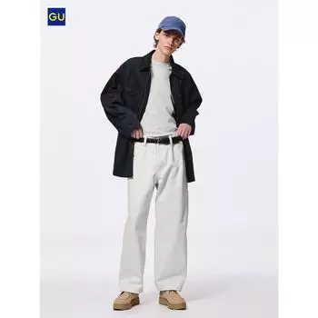 Uniqlo Рабочие брюки Gu Barrel Leg 02 LIGHT GRAY/MEN S