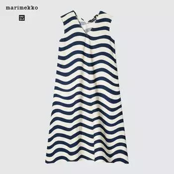 UNIQLO расклешенное платье с V-образным вырезом и без рукавов