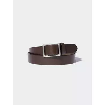 Uniqlo Ремень из итальянской кожи Япония без отверстий 09 BLACK/M