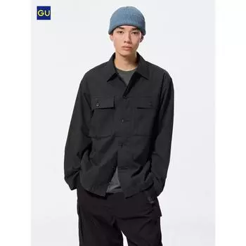Рубашка Uniqlo Gu Wash Utility 56 OLIVE/MEN S