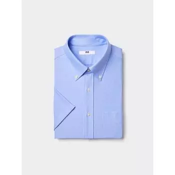 Uniqlo Рубашка из джерси Dry Non Iron с коротким рукавом 00 WHITE/MEN S