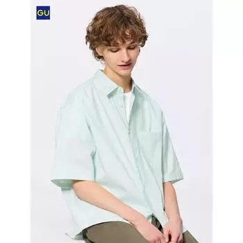 Uniqlo Рубашка свободного покроя Gu Broad Oversize, часть 5 00 WHITE/MEN S