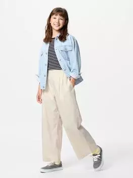 Uniqlo Широкие брюки для девочек 30 NATURAL/KIDS 130