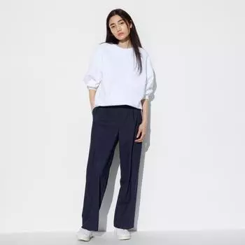 UNIQLO широкие брюки с подвернутой полоской