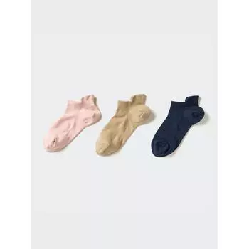 Uniqlo Short Sox 3p Sports 09 BLACK/WOMEN 2325