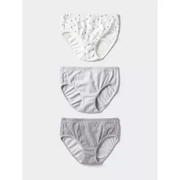 Uniqlo Шорты для девочек из эластичного хлопка 3p Regular Cherry 02 LIGHT GRAY/KIDS 100