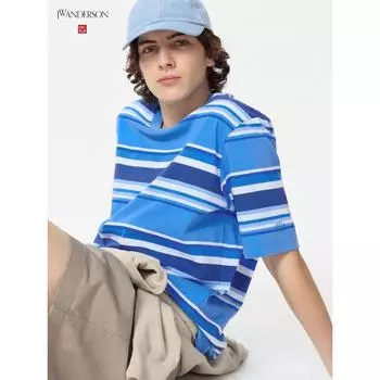 Uniqlo STripe T мульти 61 BLUE/MEN L