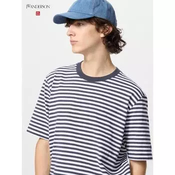 Uniqlo STripe T Обычная 12 PINK/MEN XL