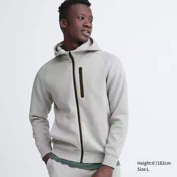 UNIQLO Сухая эластичная парка на молнии с длинными рукавами