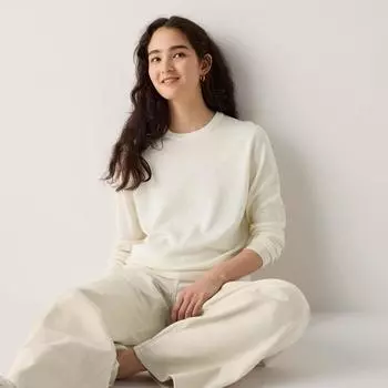 Свитер с круглым вырезом Uniqlo Merino 09 BLACK/WOMEN L