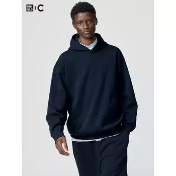 Uniqlo Толстовка Oversize Полная парка 03 GRAY/UNISEX XS