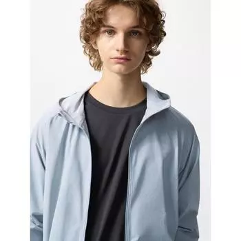 Uniqlo Толстовка с капюшоном Japan Dry Ex Uv Cut Full Zip 03 GRAY/XS