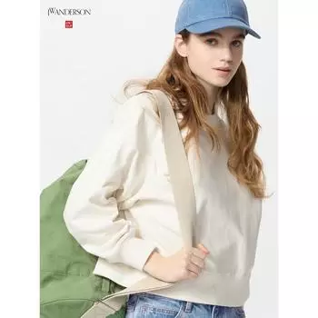 Uniqlo Толстовка с круглым вырезом 01 OFF WHITE/WOMEN S