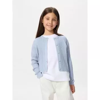 Uniqlo Трикотажный кардиган для девочек, который можно стирать 01 OFF WHITE/KIDS 100