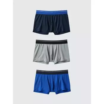 Uniqlo Боксеры-брифы Airism для мальчиков 3 шт. Линия 09 BLACK/KIDS 110