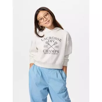 Uniqlo Укороченная толстовка с капюшоном Dry SweAt для девочек A 01 OFF WHITE/KIDS 100