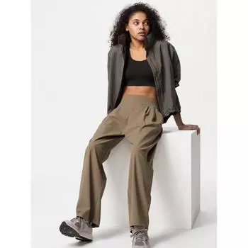 Uniqlo Ultra Stretch Active Широкие брюки Длина штанины 68,5 до 71,5 см 31 BEIGE/WOMEN L