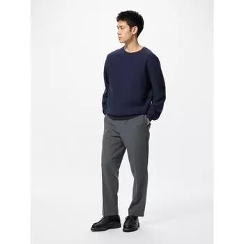 Умные брюки Uniqlo длиной до щиколотки, длина штанины 64,5–70,5 см 06 GRAY/MEN XS