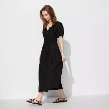UNIQLO volume sleeve dress short sleeve