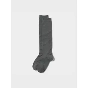 Uniqlo Высокие носки Heattech 08 DARK GRAY/WOMEN 2325
