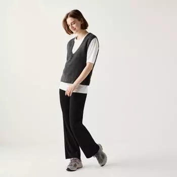 UNIQLO washable knit trip pants long length