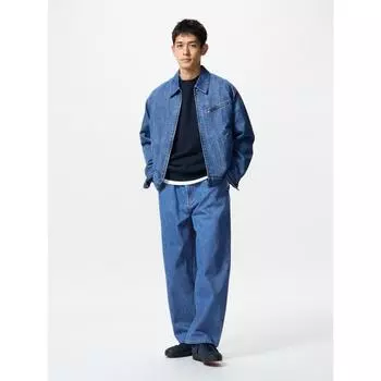 Uniqlo Wide Tapered Jeans 65 BLUE/UNISEX XXL