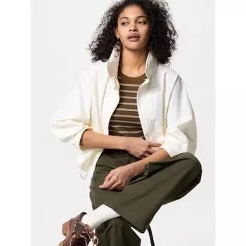 Uniqlo Windblock Stand Блузон 01 OFF WHITE/WOMEN XS