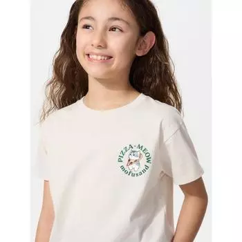 Uniqlo Япония Девушки Mofusand Ut 30 NATURAL/100