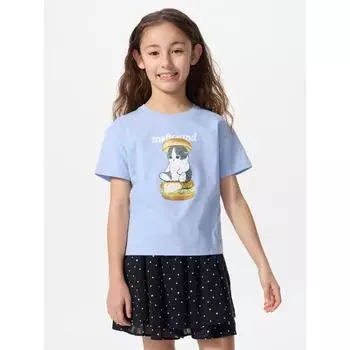 Uniqlo Япония Девушки Mofusand Ut 60 LIGHT BLUE/100
