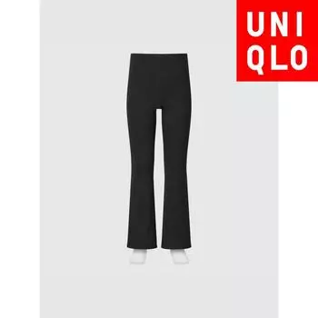 Uniqlo Япония Девушки Ультра Теплые Расклешенные Леггинсы Heattech 09 BLACK/130