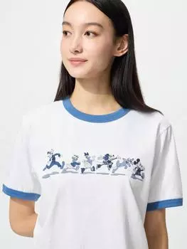 Uniqlo Япония Дисней В Синем Ut 00 WHITE/XS
