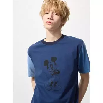 Uniqlo Япония Дисней В Синем Ut 67 BLUE/XS