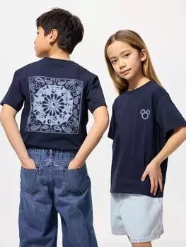 Uniqlo Япония Дисней В Синем Ut 68 BLUE/120