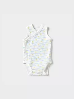 Uniqlo Япония Хлопок Сетчатый Боди Без Рукавов 62 BLUE/60