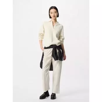 Uniqlo Япония хлопок свободные брюки до щиколотки длинные 09 BLACK/XS