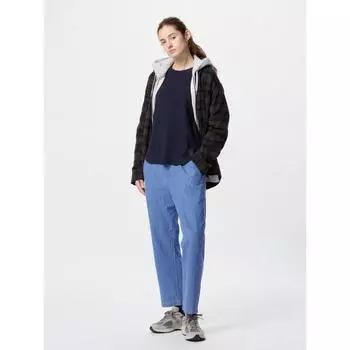 Uniqlo Япония хлопок свободные брюки до щиколотки длинные 65 BLUE/XS