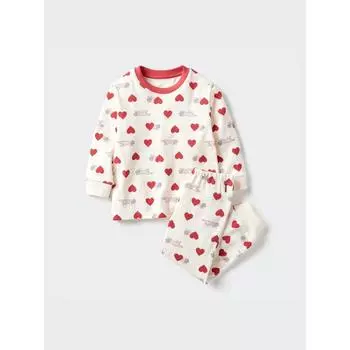 Uniqlo Япония Лиза Ларсон Пижама 01 OFF WHITE/80