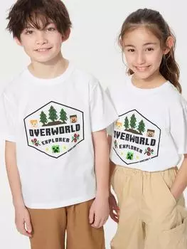 Uniqlo Япония Minecraft Ut 00 WHITE/120
