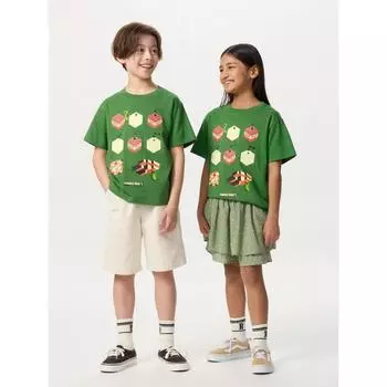 Uniqlo Япония Minecraft Ut 54 GREEN/100