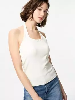 Uniqlo Япония Открытая спина Холтер Бюстгальтер Топ