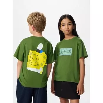 Uniqlo Япония Spongebob Кактус Растение Блошиный рынок Ut 56 OLIVE/100