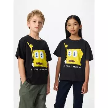 Uniqlo Япония Spongebob Кактус Растение Блошиный рынок Ut 09 BLACK/110