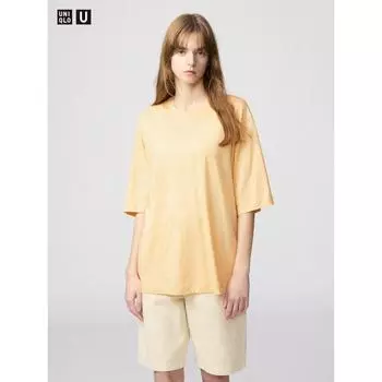 Uniqlo Япония Supima CoTTon Oversize T 01 OFF WHITE/XS