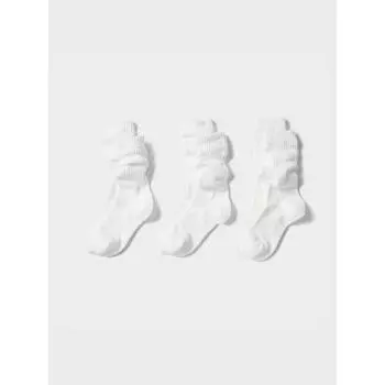 Uniqlo Япония свободные носки комплект из 3 пар 00 WHITE/2325