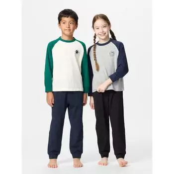 Uniqlo Япония Ультра-эластичный комплект с длинным рукавом 55 GREEN/110