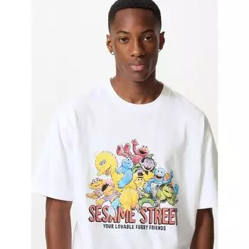 Uniqlo Япония Улица Сезам Ut Свободный крой 00 WHITE/XS